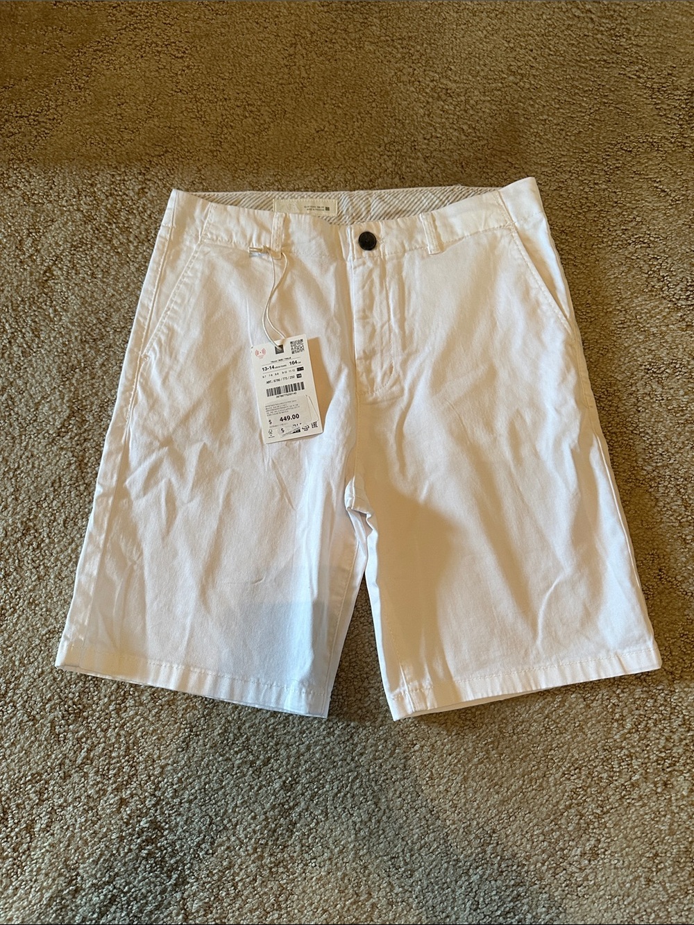 Zara Kids White Shorts (13-14)